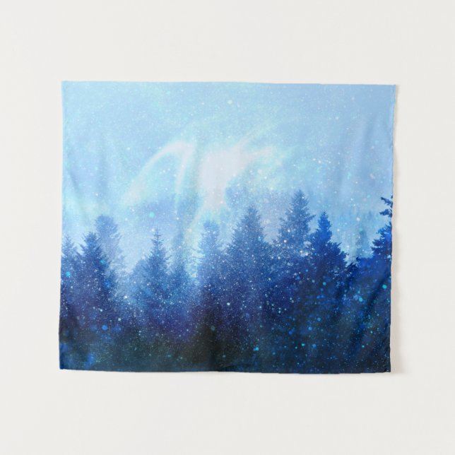 The forest awakens from the mist tapestry (Front (Horizontal))
