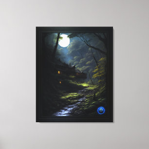 The Forest Dwellers AI Concept Art by Xzendor7 Canvas Print