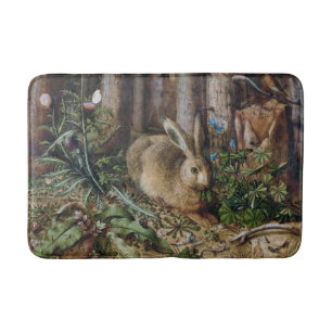 The Forest Hare,Antique Wildlife Paintings Bath Mat