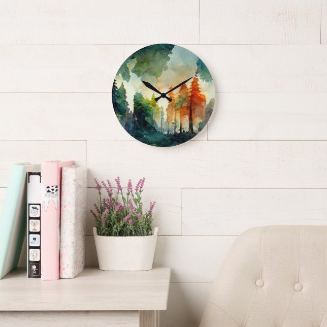 The Forest (nature) Large Clock (Reading Room)