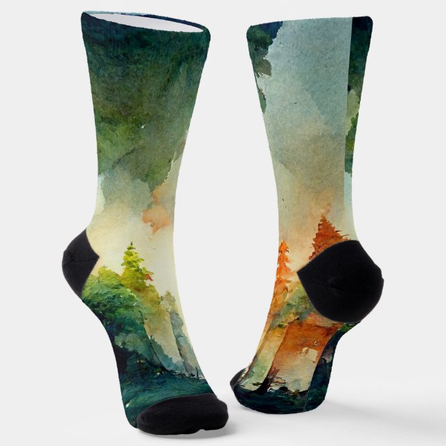 The Forest (nature) Socks (Angled)