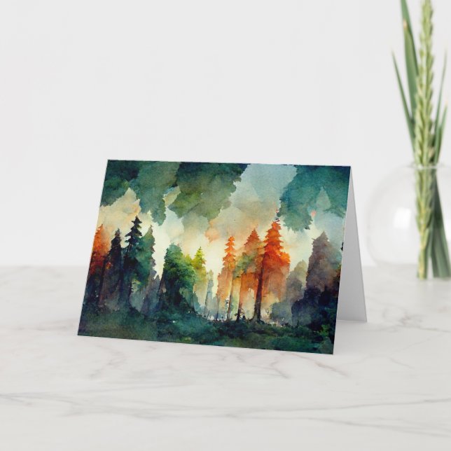 The Forest (nature) Thank You Card (Front)