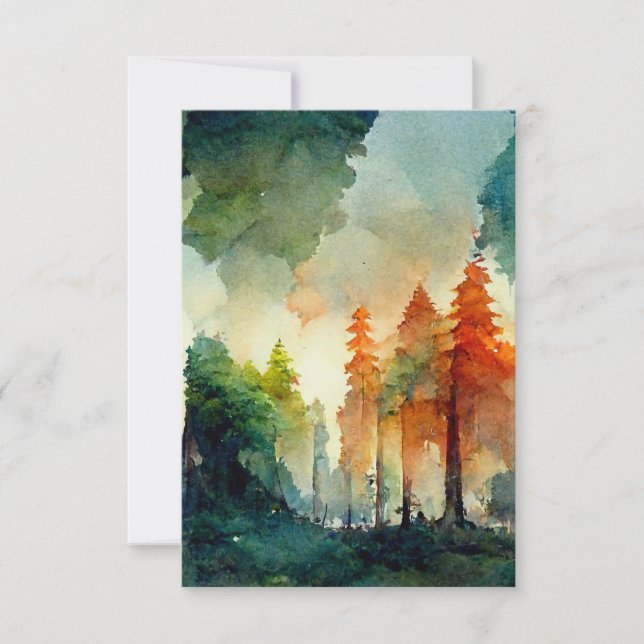 The Forest (nature) Thank You Card (Front)