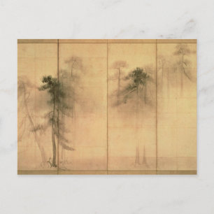 The forest of pines postcard