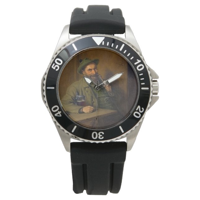 The Forest Ranger (by Eduard von Grützner) Watch (Front)