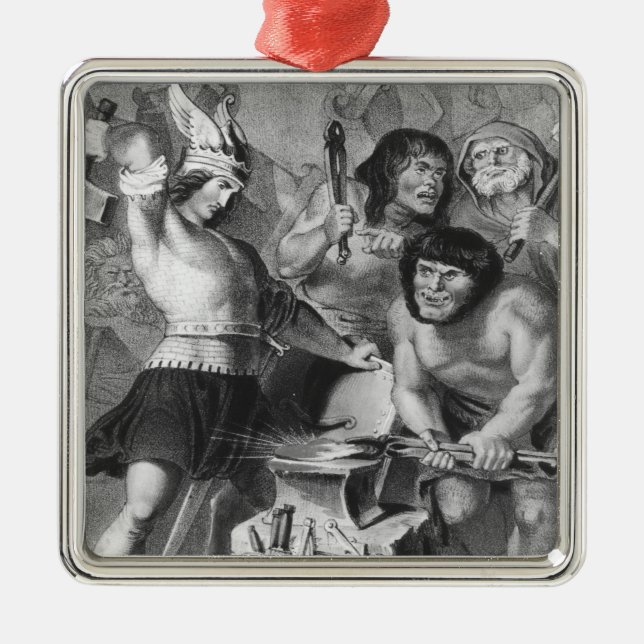 The Forge of Vulcan Metal Tree Decoration (Front)