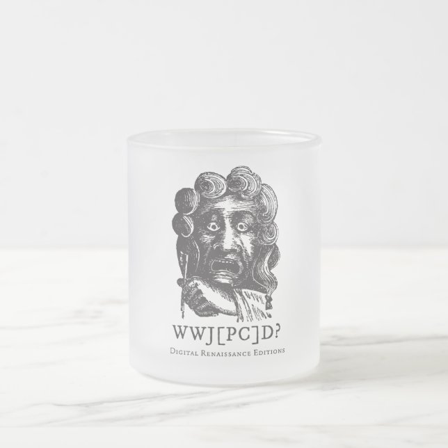 The Forger's Dilemma Frosted Glass Coffee Mug (Center)