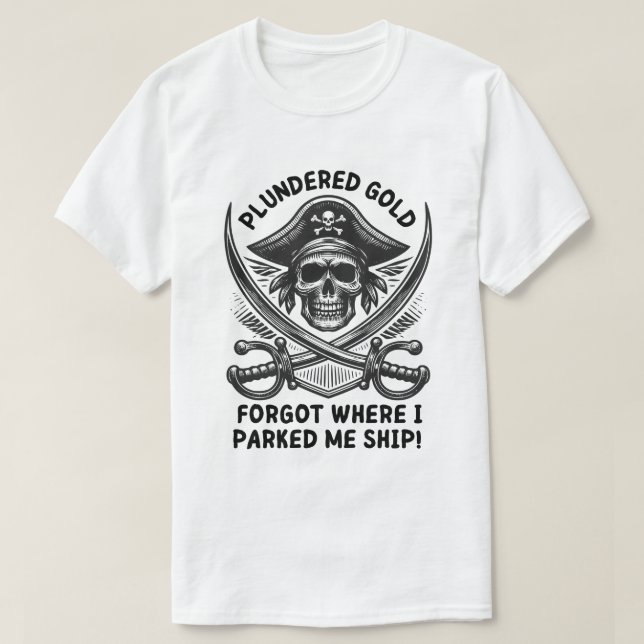 The Forgetful Pirate T-Shirt (Design Front)