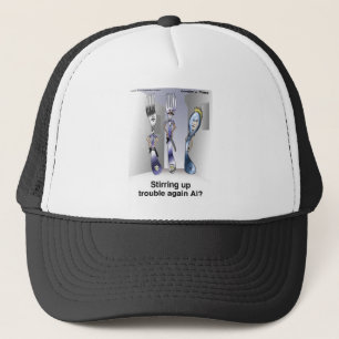 The Fork Police Funny Cartoon Gifts & Collectibles Trucker Hat
