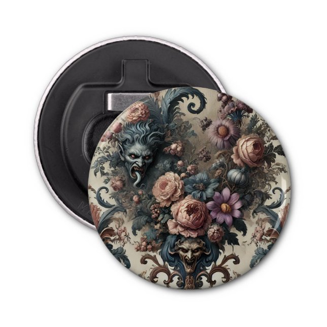 The Formal Fiends – Gothic Floral Design Bottle Opener (Front)