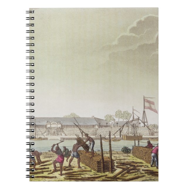 The Fort at Batavia with Native Loggers, plate 50 Notebook (Front)