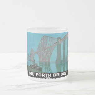 The Forth Bridge - North Eastern Railway Frosted Glass Coffee Mug