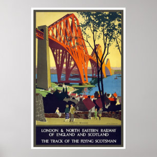 The Forth Bridge Vintage Travel Poster
