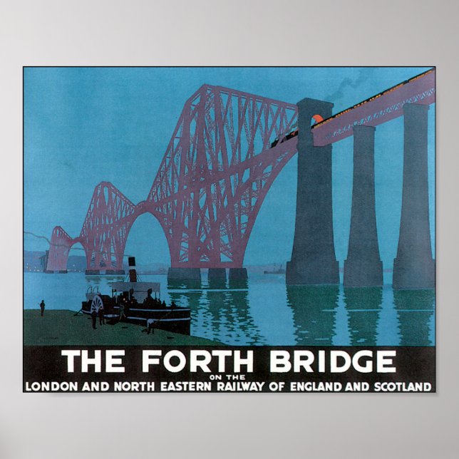 The Forth Bridge Vintage Travel Poster (Front)