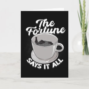 The Fortune Says It All - Funny Yoga Cat For Men W Card