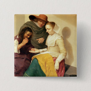 The Fortune Teller, 1631 15 Cm Square Badge