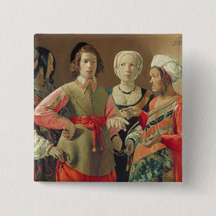 The Fortune Teller, c.1630 (oil on canvas) (see 19 15 Cm Square Badge