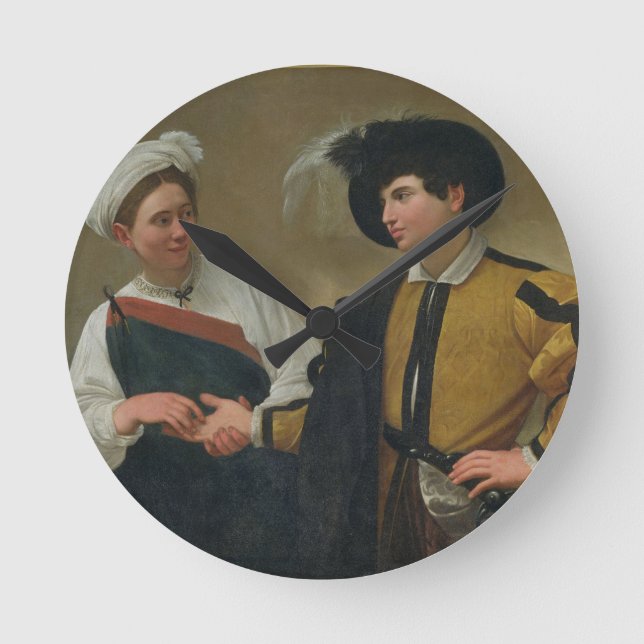 The Fortune Teller (La Buona Ventura), c.1594 Round Clock (Front)