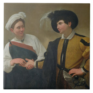 The Fortune Teller (La Buona Ventura), c.1594 Tile