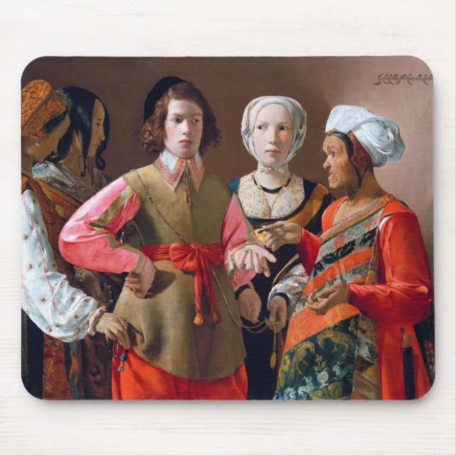 The Fortune Teller, La Tour Mouse Mat (Front)
