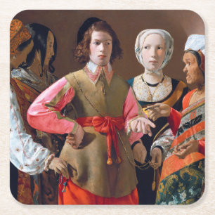The Fortune Teller, La Tour Square Paper Coaster
