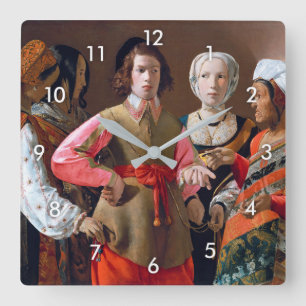 The Fortune Teller, La Tour Square Wall Clock
