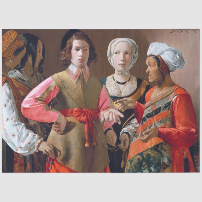 The Fortune Teller, La Tour Tissue Paper (Front)