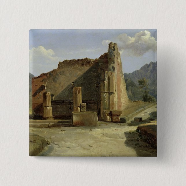 The Forum of Pompeii 15 Cm Square Badge (Front)