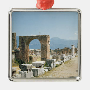 The Forum with the mountains in the background Metal Tree Decoration