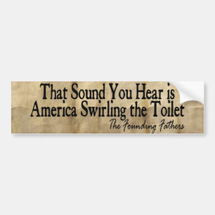 The Founding Fathers - America Swirling Bumper Sticker
