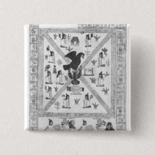 The Founding of Tenochtitlan 15 Cm Square Badge