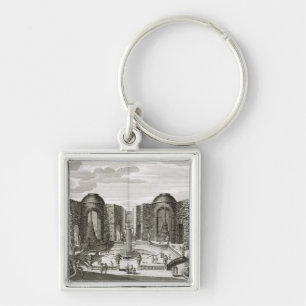 The fountain in the maze at the Princely Pleasure Key Ring