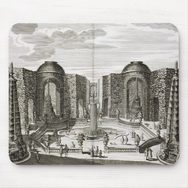 The fountain in the maze at the Princely Pleasure Mouse Mat (Front)