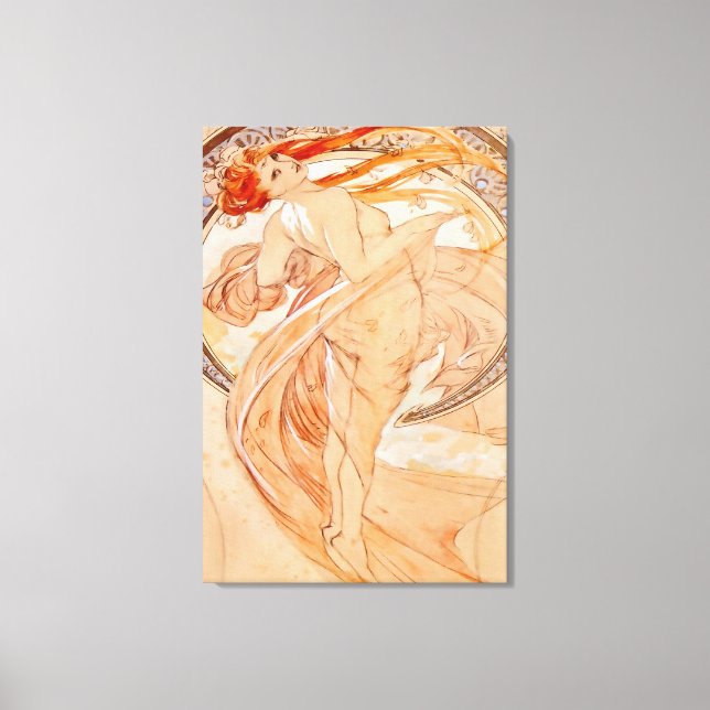 The Four Arts - Dance, Art Nouveau Canvas Print (Front)