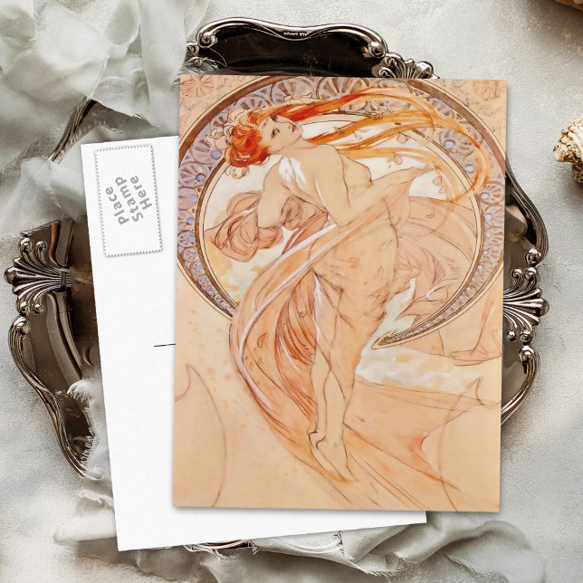 The Four Arts - Dance, Art Nouveau Postcard (Creator Uploaded)