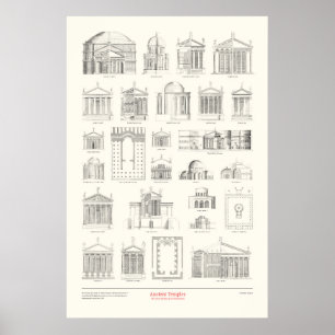 The Four Books of Architecture - Ancient Temples Poster