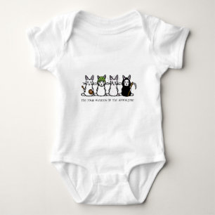 The Four Bunnies of the Apocalypse Baby Bodysuit