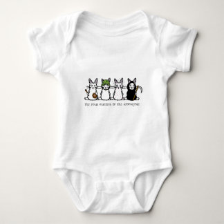 The Four Bunnies of the Apocalypse Baby Bodysuit