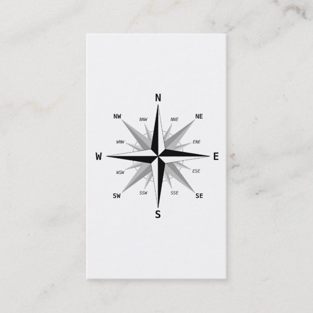 The four cardinal directions - business card (Front)
