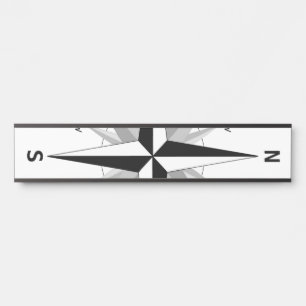 The four cardinal directions - door sign