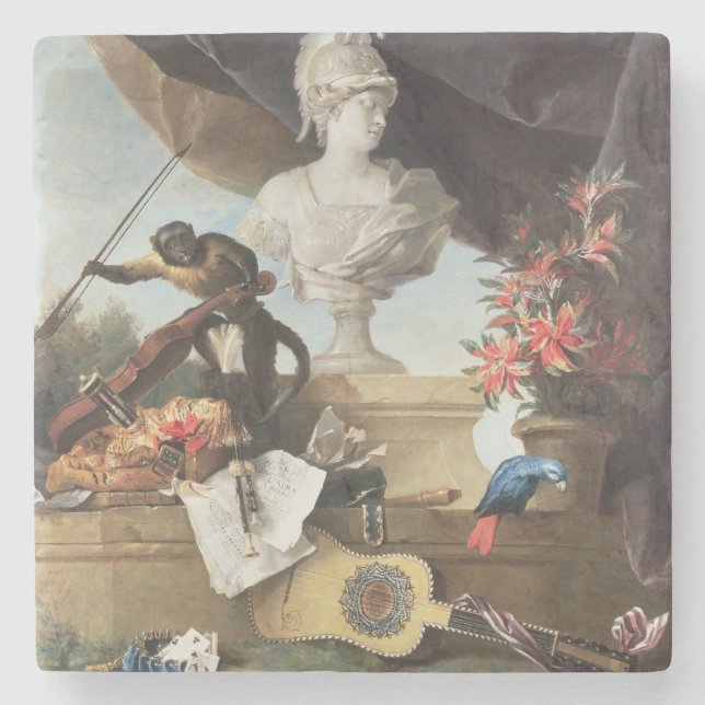 The Four Continents: Europe, 1722 (oil on canvas) Stone Coaster (Front)