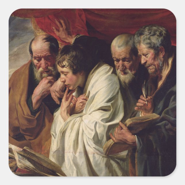 The Four Evangelists Square Sticker (Front)