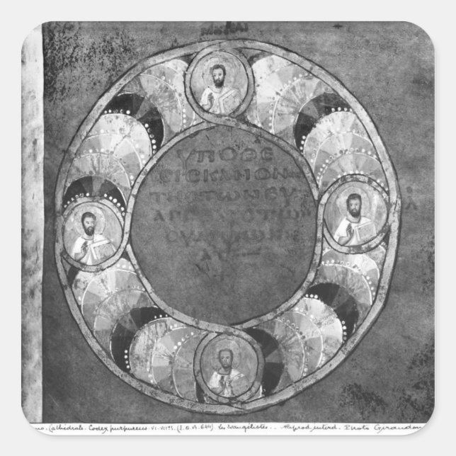 The four evangelists square sticker (Front)