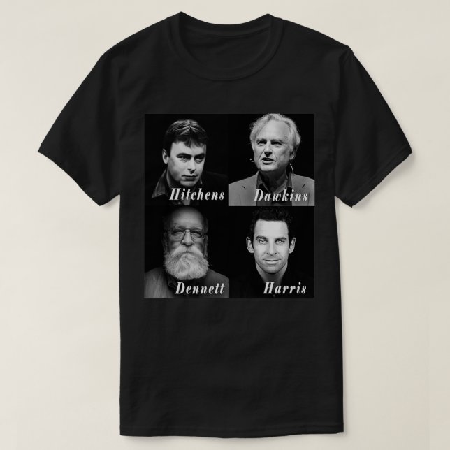 The Four Horsemen of Atheism T-Shirt (Design Front)