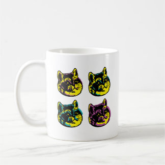 The Four Kittens Heavy Breathing Cat Pop Art Coffee Mug