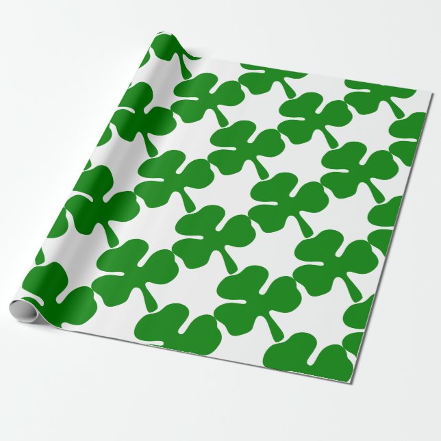 The Four-Leaf Clover For Luck Wrapping Paper (Unrolled)