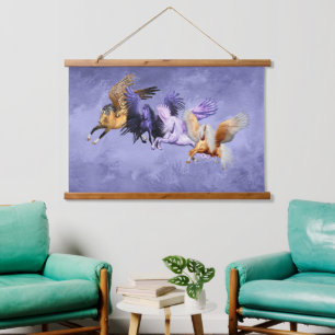 The Four Pegasi Flying Horses Pegasus Stallions Hanging Tapestry