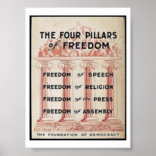 The Four Pillars Of Freedom Poster