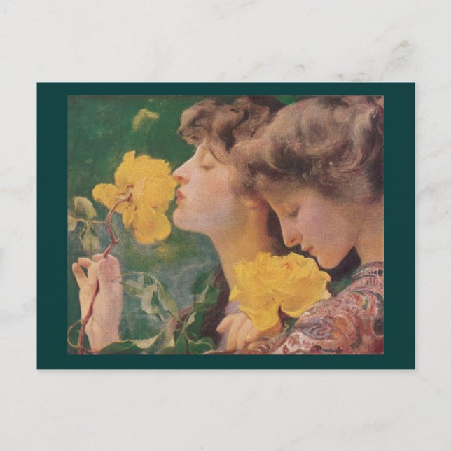 The Four Roses by Frant Dvorak Postcard (Front)