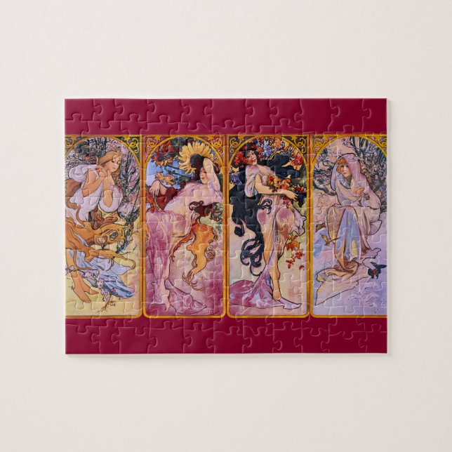 The Four Seasons Art Nouveau Jigsaw Puzzle (Horizontal)
